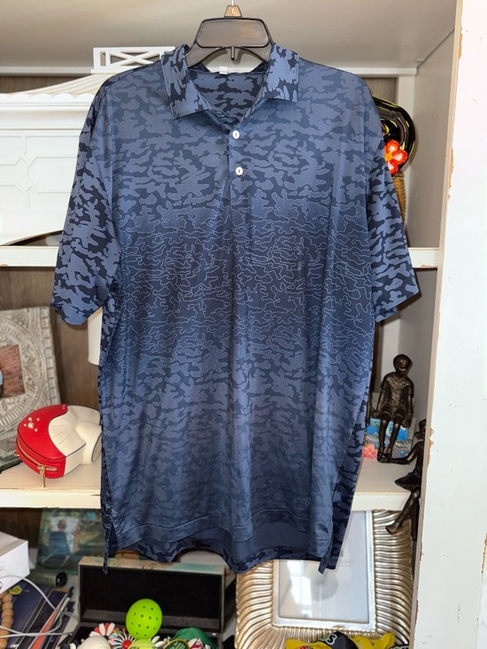 Peter Millar Other - Peter Millar summer comfort mens Large L polo shirt blue camouflage